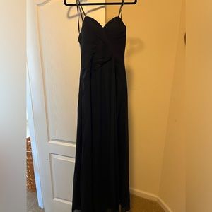 Strapless black chiffon inspired Angelina Jolie red carpet dress